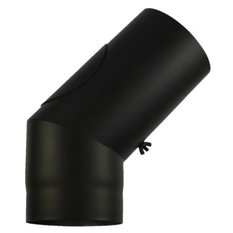 Coude 45°trappe acier 2mm noir mat
