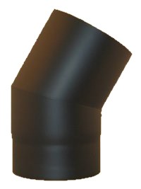 Coude 45°acier 2mm noir mat