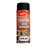 Bombe de peinture noir mat haute température