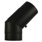 Coude 45°trappe acier 2mm noir mat