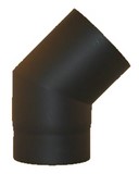 Coude 45°trappe acier 2mm noir mat