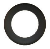 Rosace acier noir mat